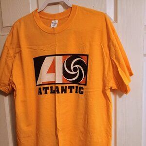 Atlantic Records Tshirt, Burnt Orange, Unisex, XL, New